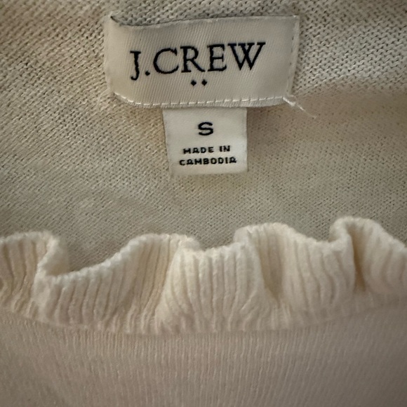 J. Crew Ivory Ruffle Sweater - Picture 4 of 4